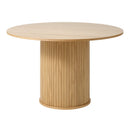 Nola 47" Round Dining Table – Black Oak