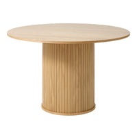 Nola 47" Round Dining Table – Black Oak