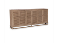 Jolen 81" Reclaimed Pine 6-Door Buffet – Distressed Brown
