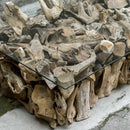 Revelation Teak Root Coffee Table with Glass Top