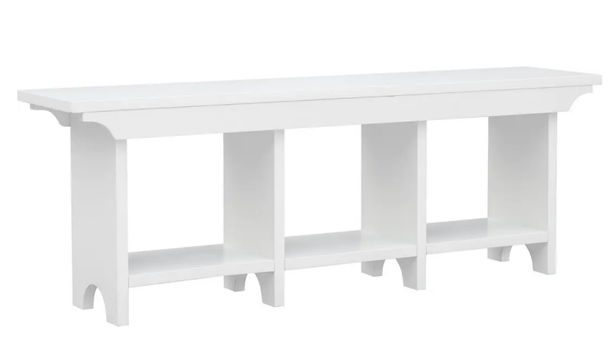 Nuvo White Shoe Storage Bench – White Finish
