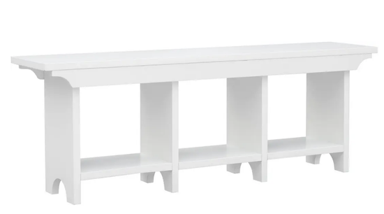 Nuvo White Shoe Storage Bench – White Finish